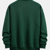 Geometric Striped Sweatshirt & Drawstring Corduroy Cargo Jogger Pants Set