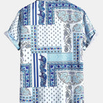 Paisley Scarf Print Button Up Shirt