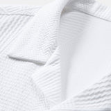 Short Sleeve Geometry Textured Cuban Shirt