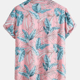 Viscose Tropical Print Button Up Shirt