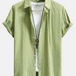 Striped Jacquard Button Up Shirt