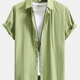 Striped Jacquard Button Up Shirt