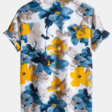 Ink Floral Print Button Up Shirt