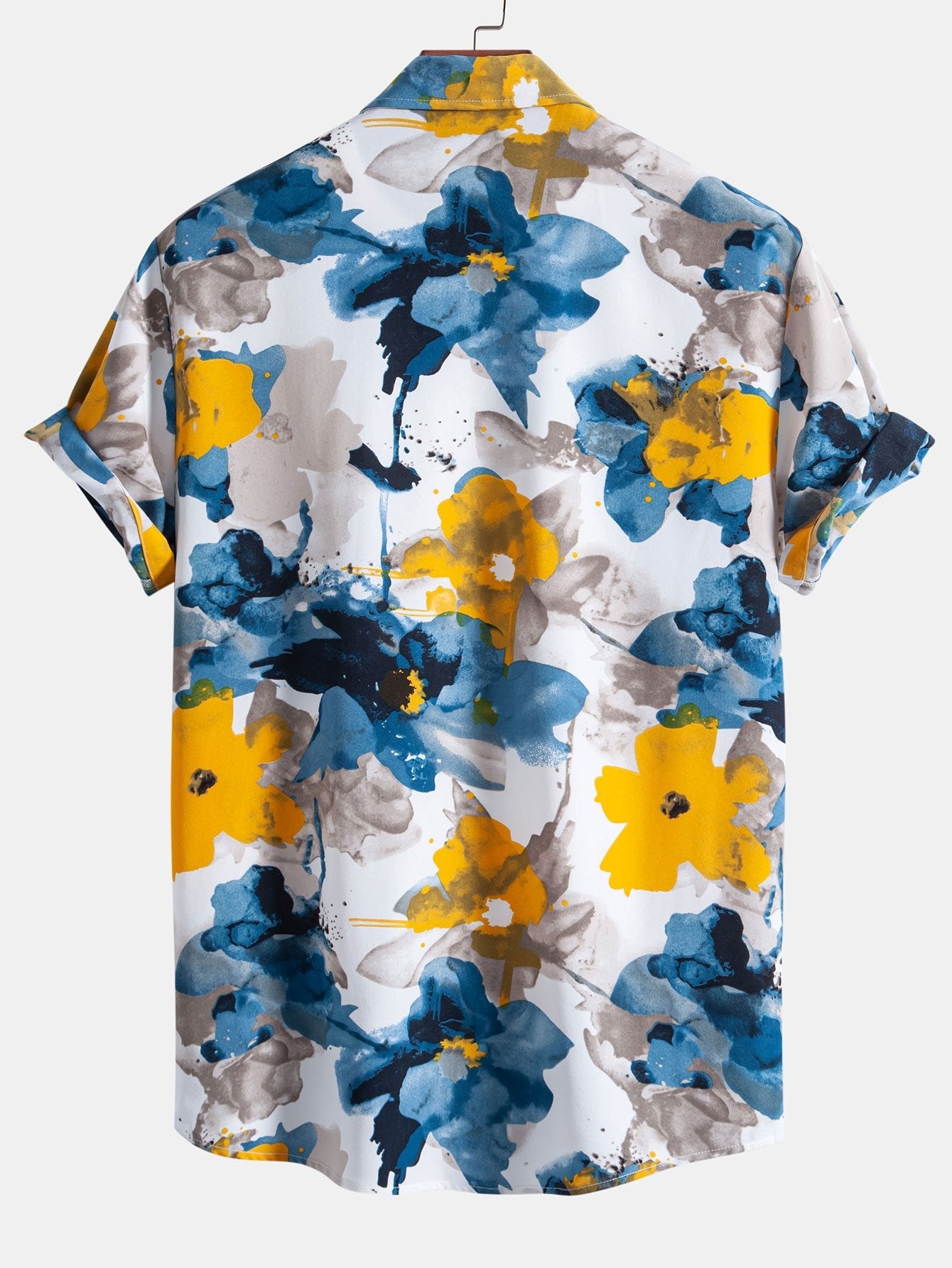 Ink Floral Print Button Up Shirt