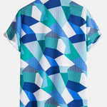 Color Block Geometric Print Shirt