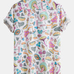 Mushroom Print Button Up Shirt