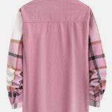 Plaid Corduroy Patchwork Shirt
