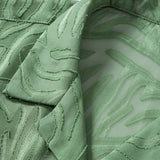 Jacquard Texture Cuban Shirt & Straight Leg Linen Pants Set