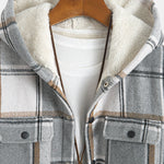 Fleece Lined Plaid Hooded Overshirt