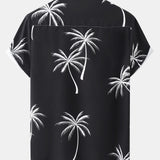 Tropical Leaf Print Button Up Shirt
