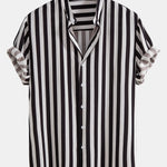 Striped Stand Collar Shirt