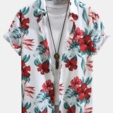 Tropical Floral Print Shirt & Swim Shorts Set