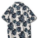 Palm Tree Print Shirt & Swim Shorts Set