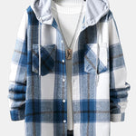 Hooded Flannel Plaid Overshirt