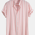 Striped Stand Collar Shirt