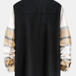 Plaid Corduroy Patchwork Shirt