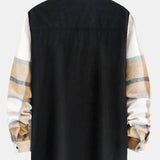 Plaid Corduroy Patchwork Shirt