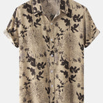 Ink Floral Print Button Up Shirt