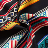 Ethnic Geometric Print Shirt & Swim Shorts Set