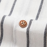 Cotton Blend Striped Shirt & Straight Leg Linen Pants Set