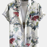 Viscose Floral Print Button Up Shirt