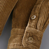 Fleece Lined Cotton Corduroy Button Up Shirt