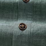 Short Sleeve Half Button Fly Henley Collar Shirt