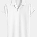 Ribbed Cuban Collar Polo & Straight Leg Ribbed Pants Set