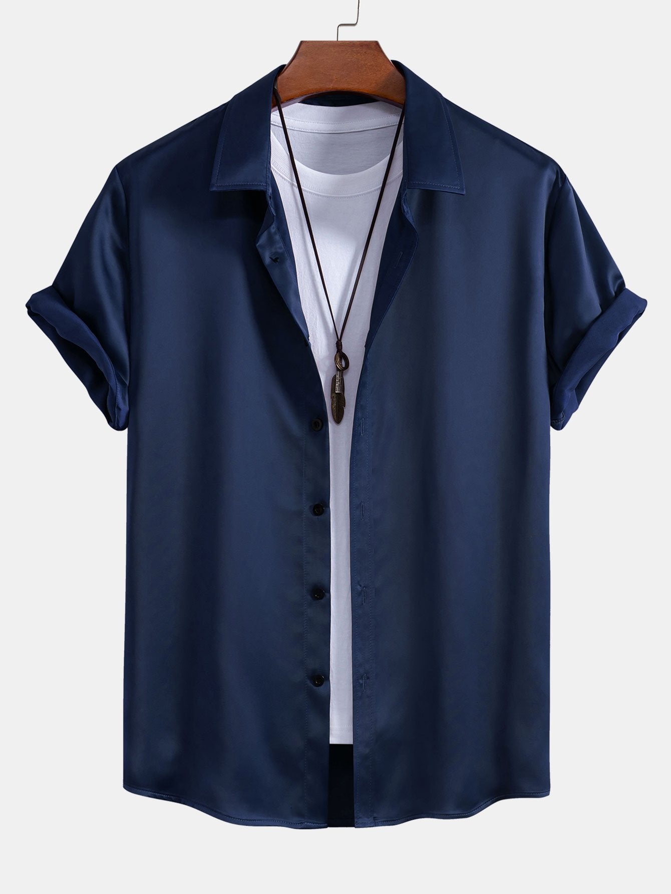 Satin Button Up Shirt