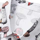 Mushroom Print Button Up Shirt