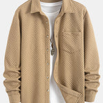 Striped Jacquard Button Up Shirt