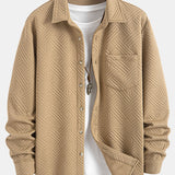 Striped Jacquard Button Up Shirt
