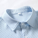Checkerboard Jacquard Button Up Shirt