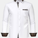 Plaid Panel Button Up Shirt