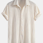 Wave Textured Shirt & Shorts Set