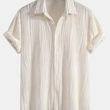 Wave Textured Shirt & Shorts Set