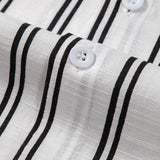 Linen Striped Button Up Shirt