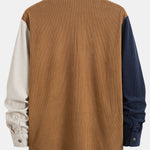 Corduroy Patchwork Shirt & Straight Leg Corduroy Pants Set