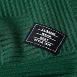 Geometric Striped Sweatshirt & Drawstring Corduroy Cargo Jogger Pants Set