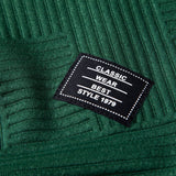 Geometric Striped Sweatshirt & Drawstring Corduroy Cargo Jogger Pants Set