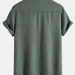 Stand Collar Textured Shirt
