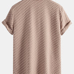 Houndstooth Jacquard Cuban Shirt