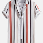 Striped Shirt & Swim Shorts Set