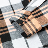Long Sleeve Plaid Corduroy Patchwork Shirt