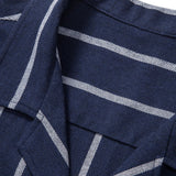 Cotton Blend Striped Cuban Shirt