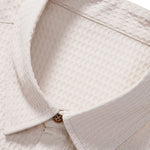 Waffle Polo Collar Shirt with Pocket & Waffle Shorts Set