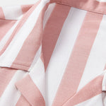 Striped Cuban Collar Shirt & Swim Shorts Set