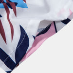 Leaf Color Block Print Shirt & Swim Short Set