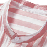 Striped Stand Collar Shirt