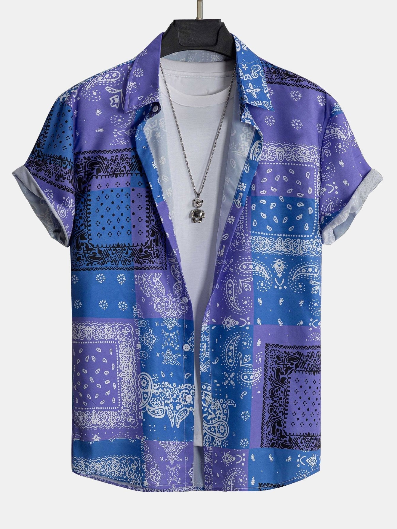 Paisley Bandana Print Shirt & Swim Shorts Set